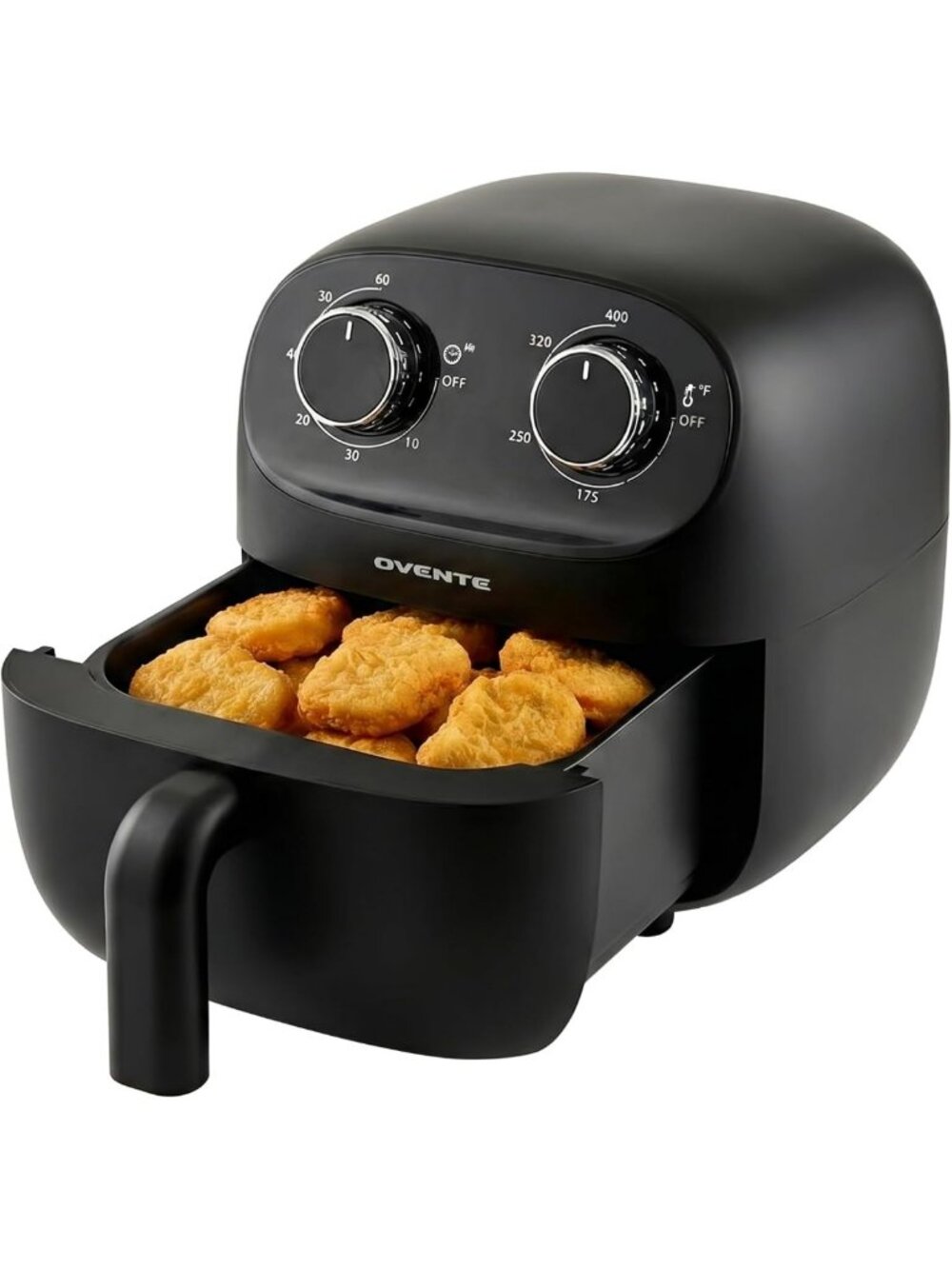 Compact 2 Qt Air Fryer for 1-2 People, 900W, Oil-Free, Adjustable Temp & Timer